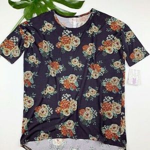 Lularoe Irma Top Tee Womens Size M Medium Oversized Floral Stretchy NWT